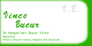 vince bucur business card